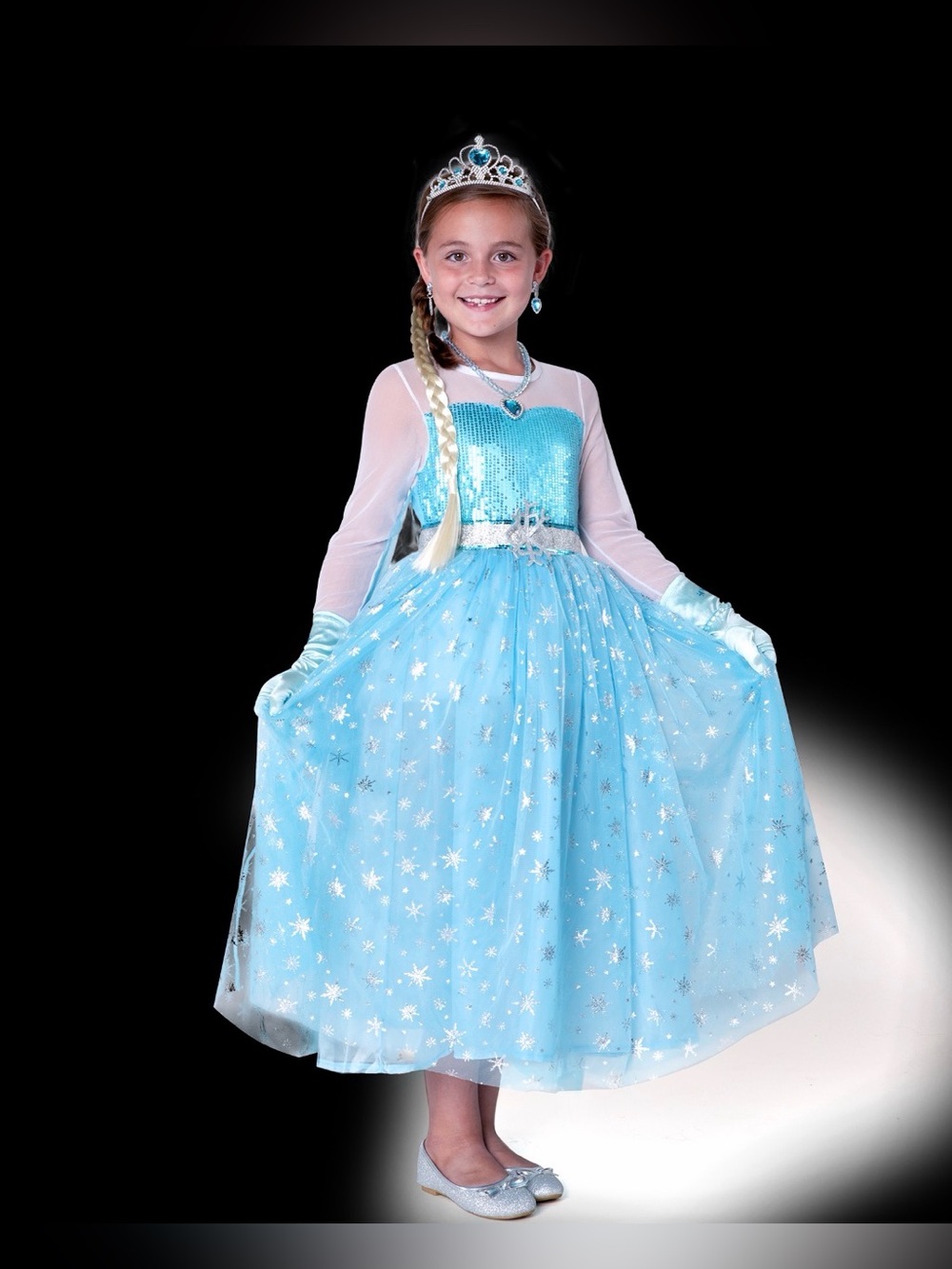 Spooktacular Creations Ice Princess Costume 3T Blue Snow Queen Halloween